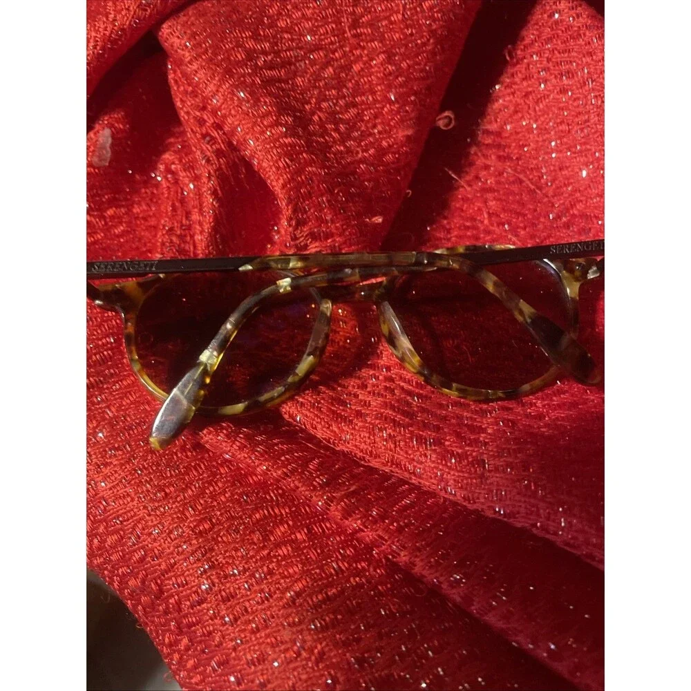 vintage serengeti sunglasses Tortoise Shell Brown Amber Lens Etched S